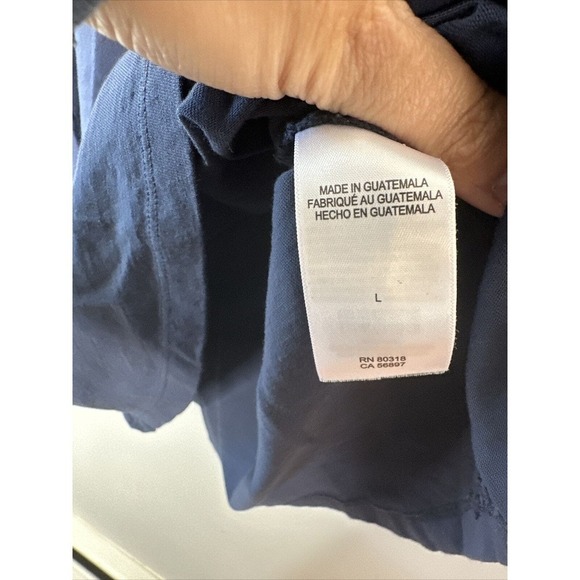 Lucky Brand Men's Short Sleeve Henley Three Button Tee American Navy Large - Picture 3 of 7